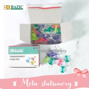 Clear Push Pins Transparan Bazic 208