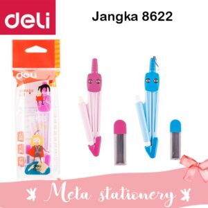 Jangka / Plastik Compass Pensil Mekanik Deli E8622