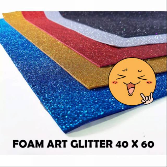 Kertas Busa Manik / Foam Art Glitter Bazic 40x60 - Gambar 3
