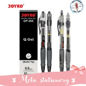 Pulpen Joyko Q-gel GP-265 Hitam (12pc)