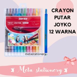 Crayon Putar / Twist Crayon Joyko 12 warna TWCR-12S