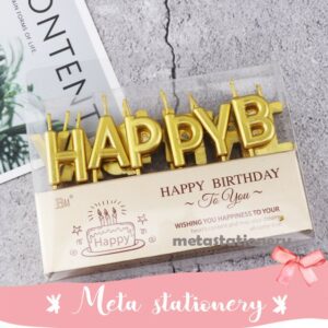 Lilin Ulang Tahun / Lilin Happy Birthday Gold