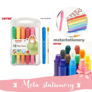 Silky Crayon / Krayon Halus Joyko SLC-A-12 Colors
