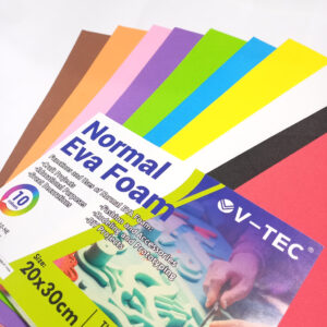Eva Foam / Foam Art / Kertas Busa Polos 20x30 1 pak (10warna)