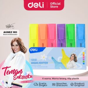 Highlighter / Penanda Isi 6 Warna CU348 Deli Special Agnes Mo Edition