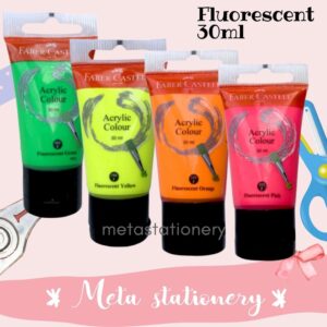 Cat Acrylic Glitter / Fluorescent Colour Faber Castell 30ml Pilih 1 Warna