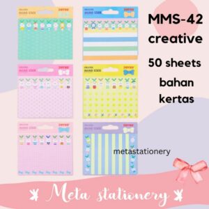 Memo Stick /  Kertas Memo / Memo Tempel Joyko MMS-42 Creative ( Motif Random )