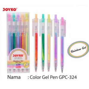 Pulpen Gel Rainbow Joyko Gpc-324 (Isi 5pcs)