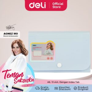 Expanding File / Map Harmonika A6 13 Slot CF699 Deli Special Agnes Mo Edition