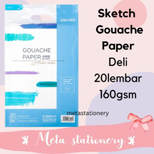 Kertas Gambar / Kertas Canvas Gambar / Sketch Book Paper Gouache Paper 160g DELI 73615