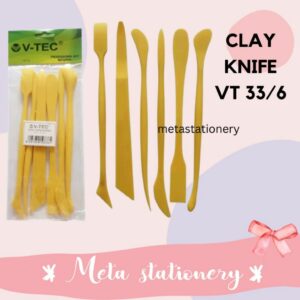 Alat Ukir / Alat Pahat / Clay Tools / Clay Knife Plastic Set 6pc V-TEC