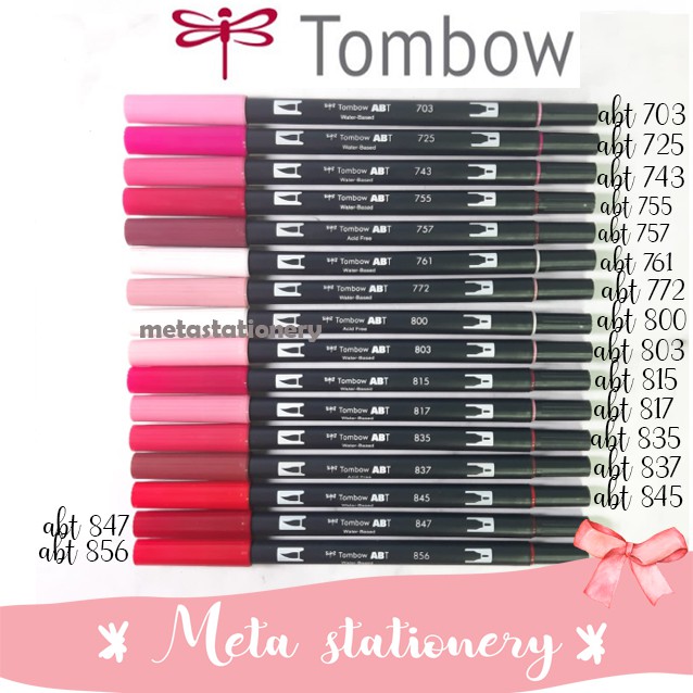 ABT Tombow Dual Brush Pen warna Pink and Red