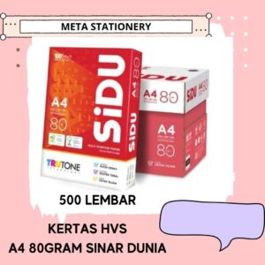 Kertas HVS Sinar Dunia A4 80gr (1 rim)