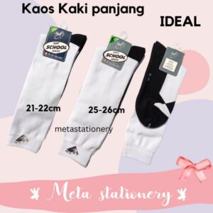 Kaos Kaki Panjang / Kaos Kaki Putih / Kaos Kaki Sekolah IDEAL SMA SMP