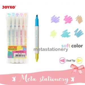 Highlighter / Textliner / Penanda Joyko HL-46 / 1 Set 5 Pcs / 6 Warna