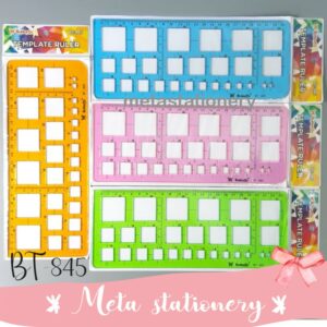 Template Ruler / Penggaris Cetakan BT-845 Butterfly ( Warna Random )