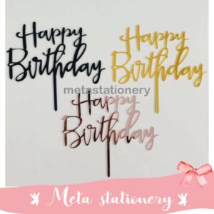 Topper Kue Akrilik / Topper Cake Acrylic Happy Birthday