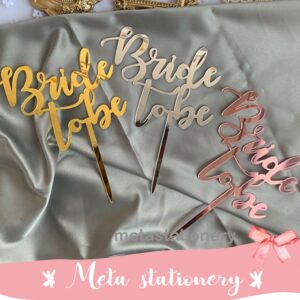 Topper Kue Akrilik / Cake Topper Acrylic Bride To Be