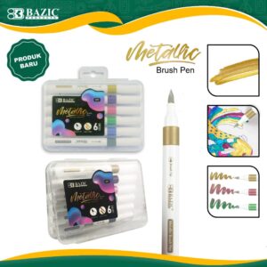 Brush Pen / Metallic Brush Pen 6 Colors Bazic
