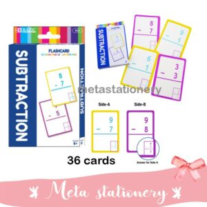 Kartu Belajar Pengurangan / Learning Cards / Flashcards Subtraction Bazic