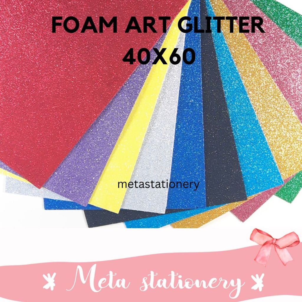 Kertas Busa Manik / Foam Art Glitter Bazic 40x60