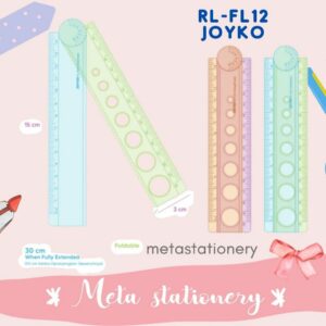 Foldable Ruler  / Penggaris Lipat Joyko RL-FL12 Warna-Warni