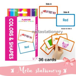 Kartu Belajar Color & Shape / Learning Cards / Flashcards Warna & Bentuk Bazic