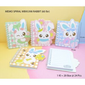 Memo Spiral Rabbit WB-95398 ( Motif Random )