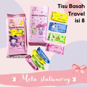 Tisu Mini / Tisu Basah Mini / Tisu Basah Travel Isi 8 Bungkus