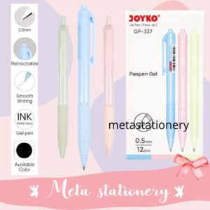 Gel Pen / Pulpen Pena Joyko GP-337 Paspen Gel 0.5 mm ( 12pc )