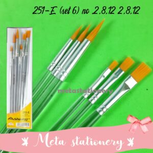 Kuas Gambar / Lukis - Paint Brush Shining set 251-E (6pc)