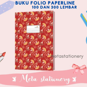 Buku Catatan / Buku Folio Hard Cover Paperline ( Motif Random )