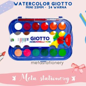 Watercolor Cake Set / Cat Air Padat Mini 23mm Giotto 24 Warna