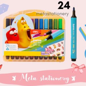 Larva Felt Pen / Spidol Warna 24 Warna EC153 Deli