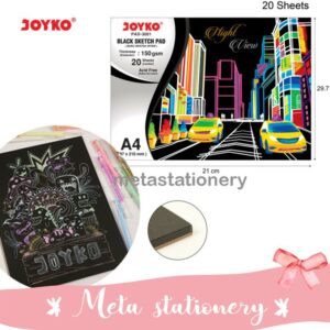 Black Sketch Pad / Buku Sketsa Hitam Joyko Pad-3001 A4 150gsm ( 20 sheets )