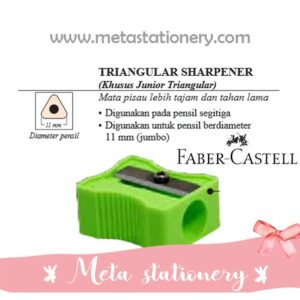 Serutan Rautan Faber Castell Triangular ( Untuk Pensil Triangular Junior)
