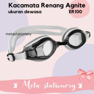 Swimming Glass / Kacamata Renang Anak atau Dewasa R100-BK Agnite Deli