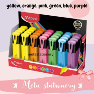 Classic Highlighter / Textliner Flourescent Maped ( 1pc )