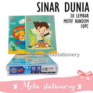 Buku Tulis Garis Dua Sinar Dunia 38 lembar 1 pack 10pc