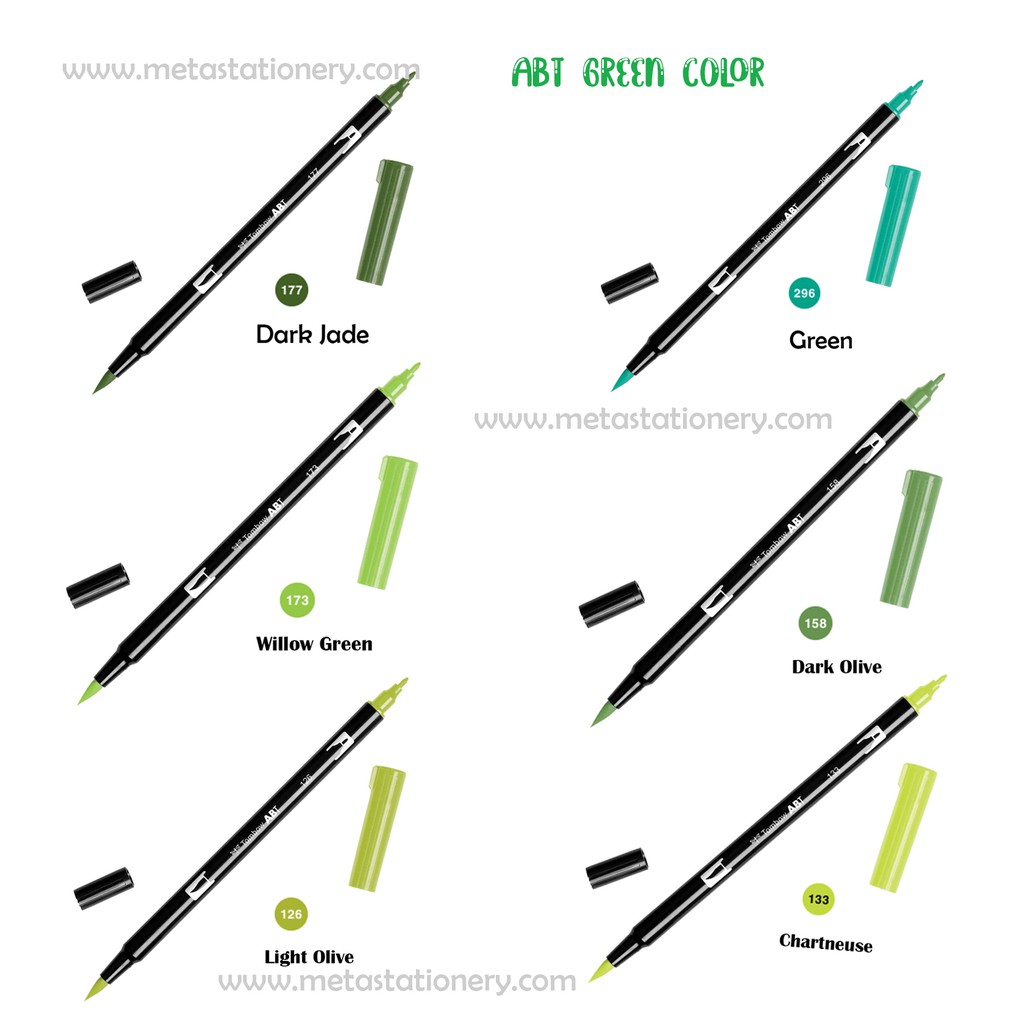 ABT Tombow Dual Brush Pen Warna Green - Image 3