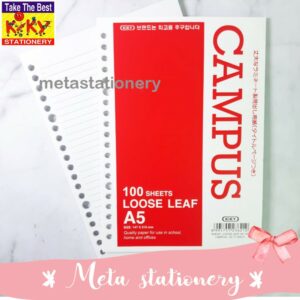 Loose Leaf / Isi Kertas Binder Kiky Garis A5 100 lembar