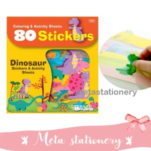 Stiker Anak - Dinosaurus Series Assorted Sticker 80 pcs BAZIC