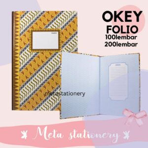Buku Catatan / Buku Tugas / Buku Tulis Folio Okey ( Motif Random )