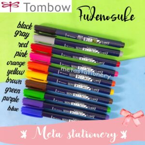 Fudenosuke Colours Brush Pen Tombow Waterproof Lengkap warna