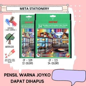 Erasable Color Pencil Hexagonal Grip / Pensil Warna Bisa Hapus Joyko