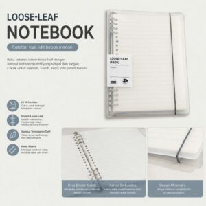 Buku Catatan / Binder Note Transparan A5 AD-833