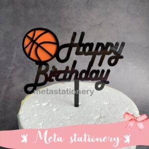 Topper Kue Acrylic / Cake Topper Acrylic Happy Birthday Basket