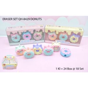 Penghapus / Eraser Set Mini Donut Fancy ( Motif Random )