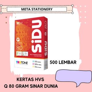Kertas HVS Q 80gr Sinar Dunia ( 1 Rim )
