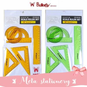 Penggaris Butterfly Set Bt-500 Isi 5pc ( Warna Random )